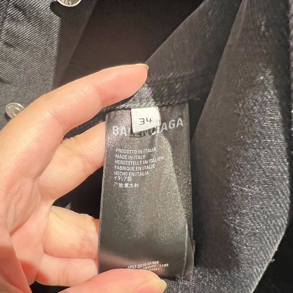 SOLD Balenciaga Crystal Denim Jacket - Picture 3 of 5